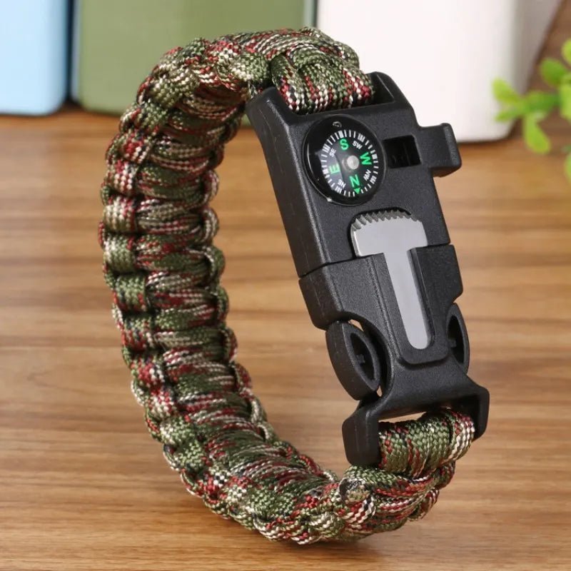 Bracelet de Survie - ParacordSurvivalBracelet™ - Camouflage - Expériences en plein air