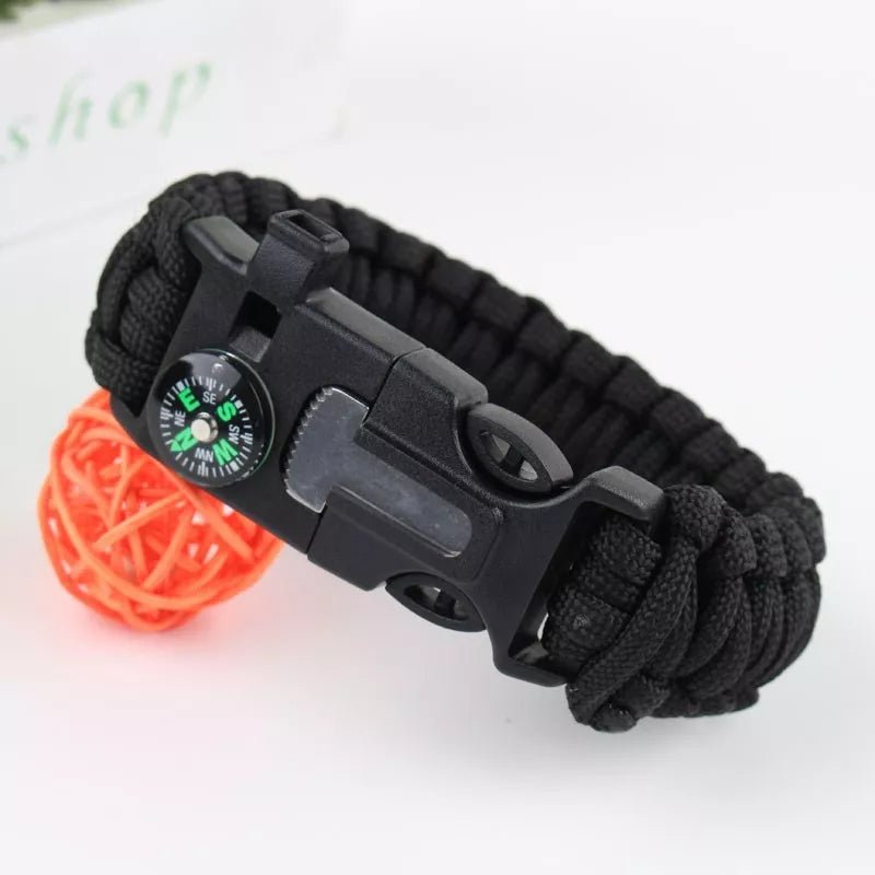 ParacordSurvivalBracelet™ - Noir - Expériences en plein air