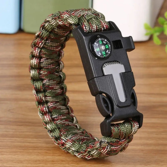 Bracelet de Survie - ParacordSurvivalBracelet™ - Camouflage - Expériences en plein air