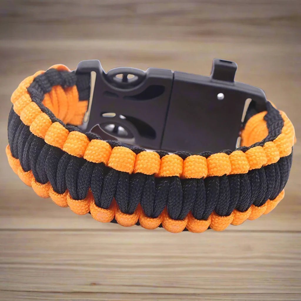 Bracelet de Survie - ParacordSurvivalBracelet™ - Orange - Expériences en plein air